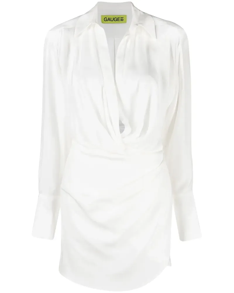 GAUGE81 Hemdkleid aus Seide - Weiß Weiß