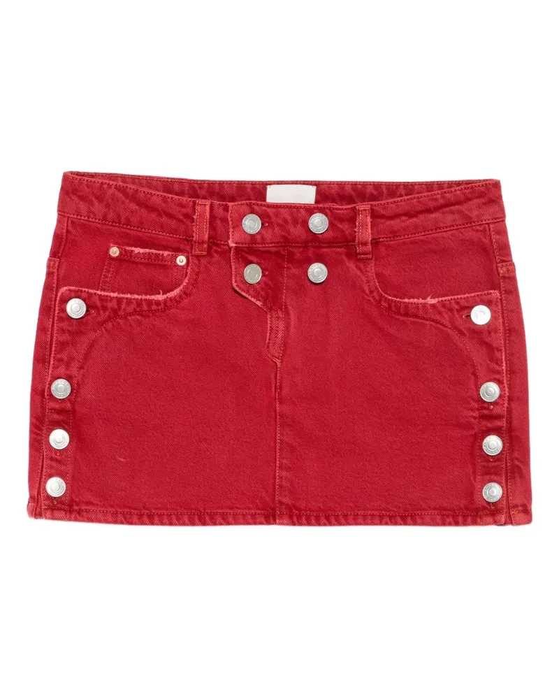 Isabel Marant Ralma button-detailed denim mini skirt - Rot Rot