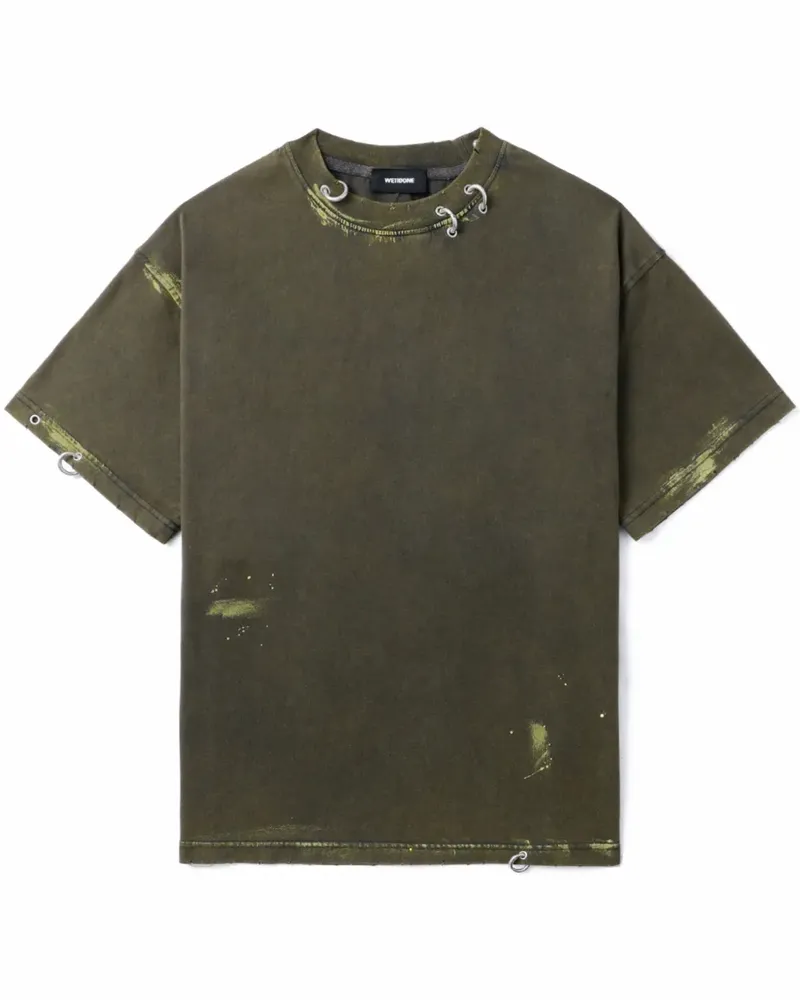 WE 11 DONE Ausgeblichenes T-Shirt - Grau Grau