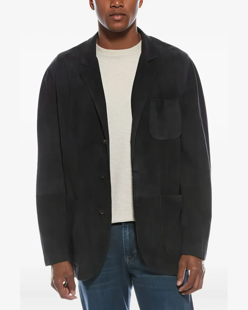 Brunello Cucinelli Jacke mit fallendem Revers - Blau Blau