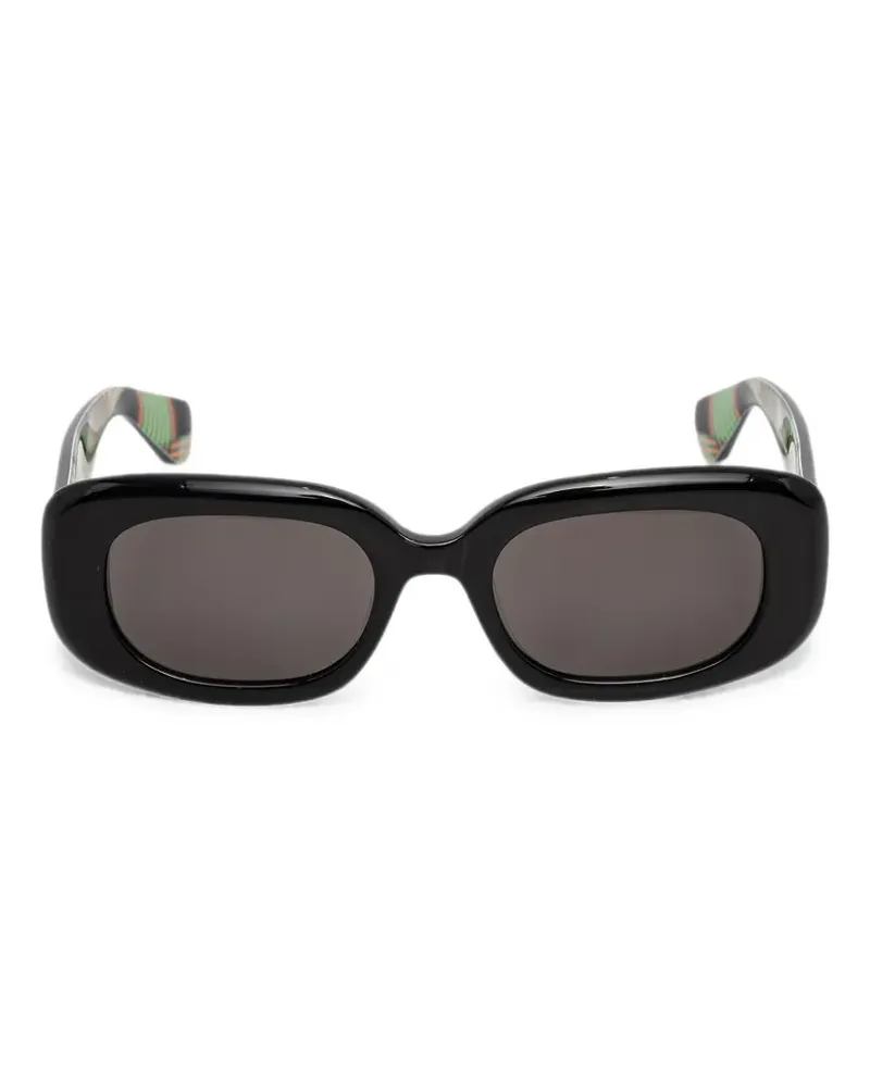 Vivienne Westwood tartan-print rectangle-frame sunglasses - Schwarz Schwarz