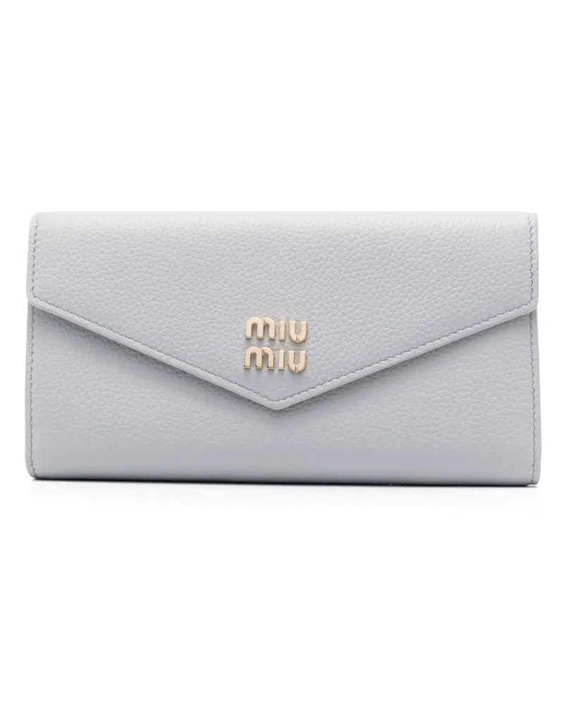 Miu Miu Portemonnaie mit Logo - Blau Blau