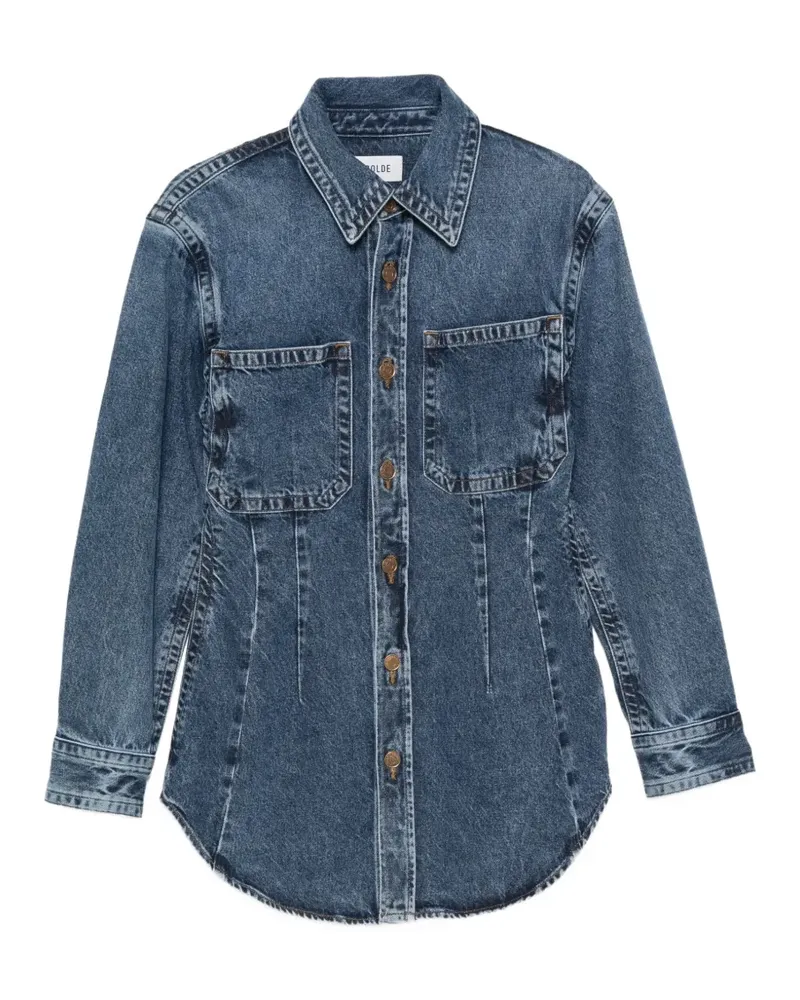 AGOLDE Wilma panelled denim shirt - Blau Blau