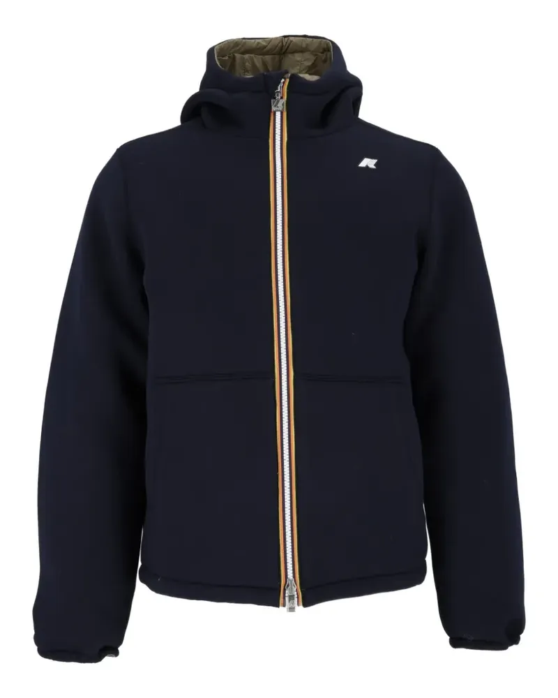 K-Way Wendbare Jack Spacer Kapuzenjacke - Blau Blau