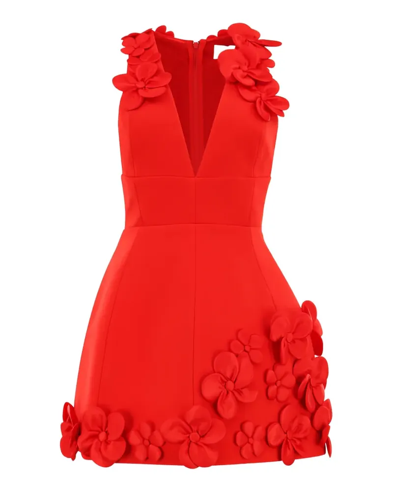 BRONX AND BANCO Estelle floral-appliqué mini dress - Rot Rot