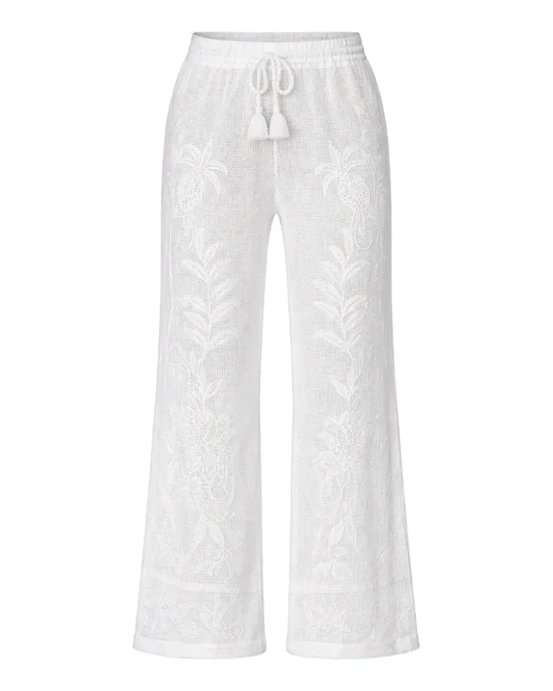 FARM Rio floral trousers - Weiß Weiß