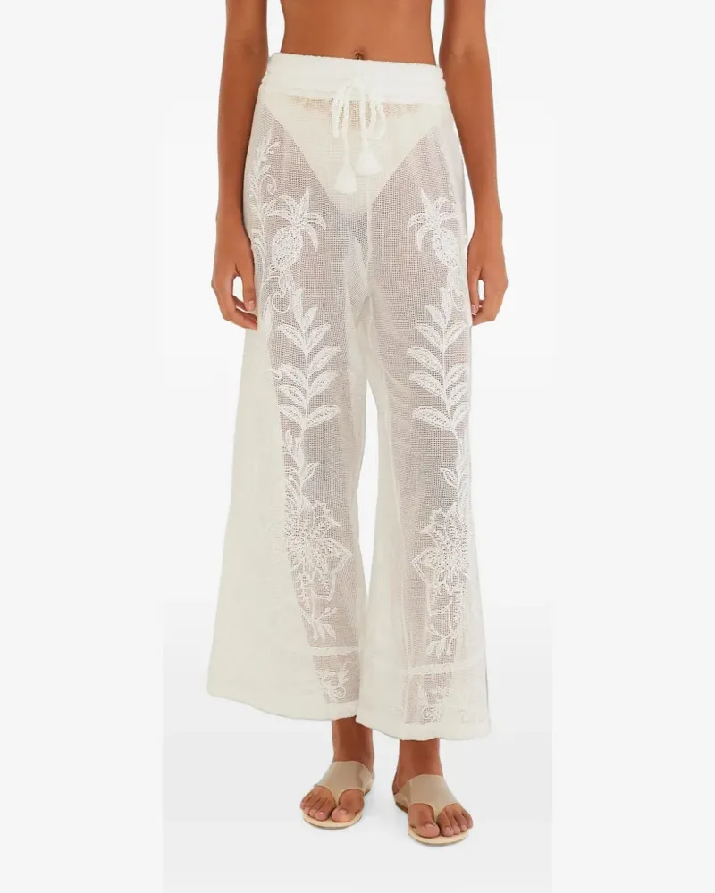 FARM Rio Hose mit Blumenprint - Weiß Weiß
