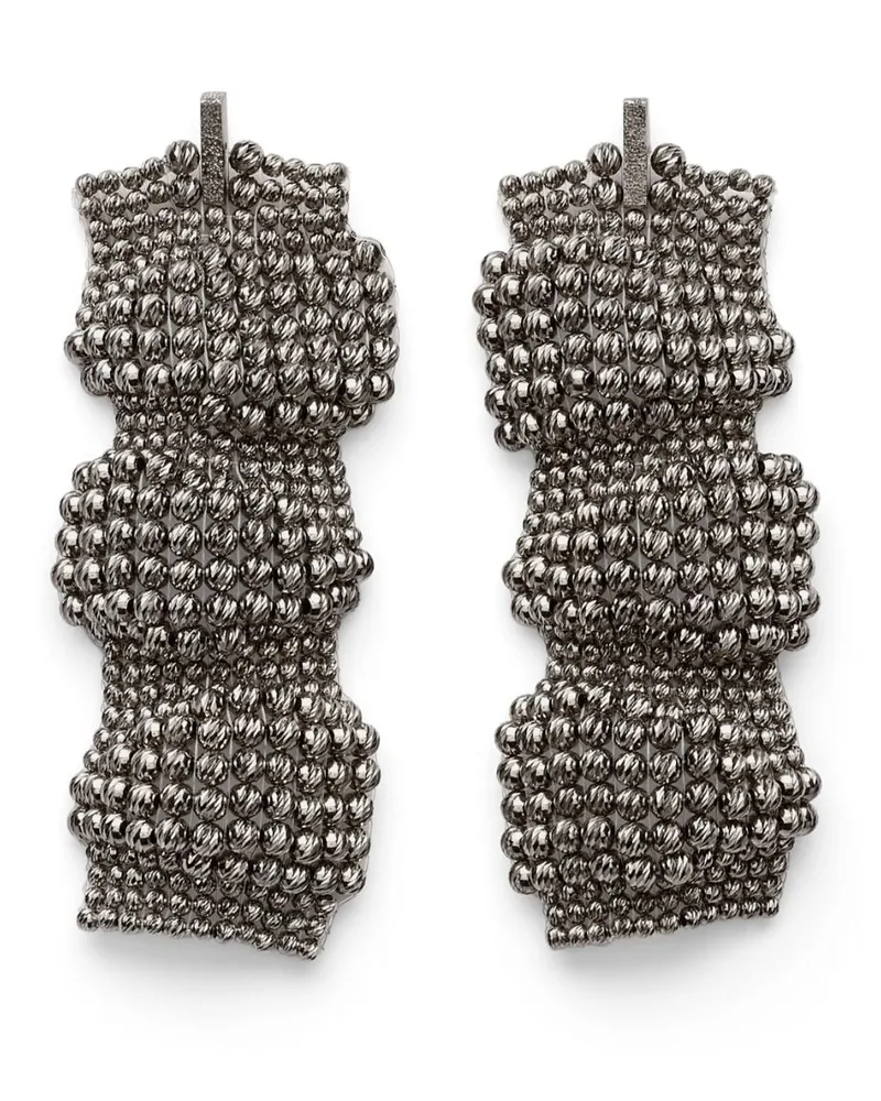 Brunello Cucinelli Skulpturale Ohrringe - Silber Silber