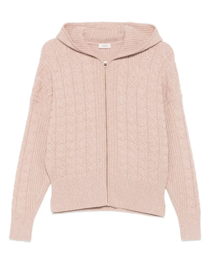 AGNONA cashmere zip hoodie - Rosa Rosa