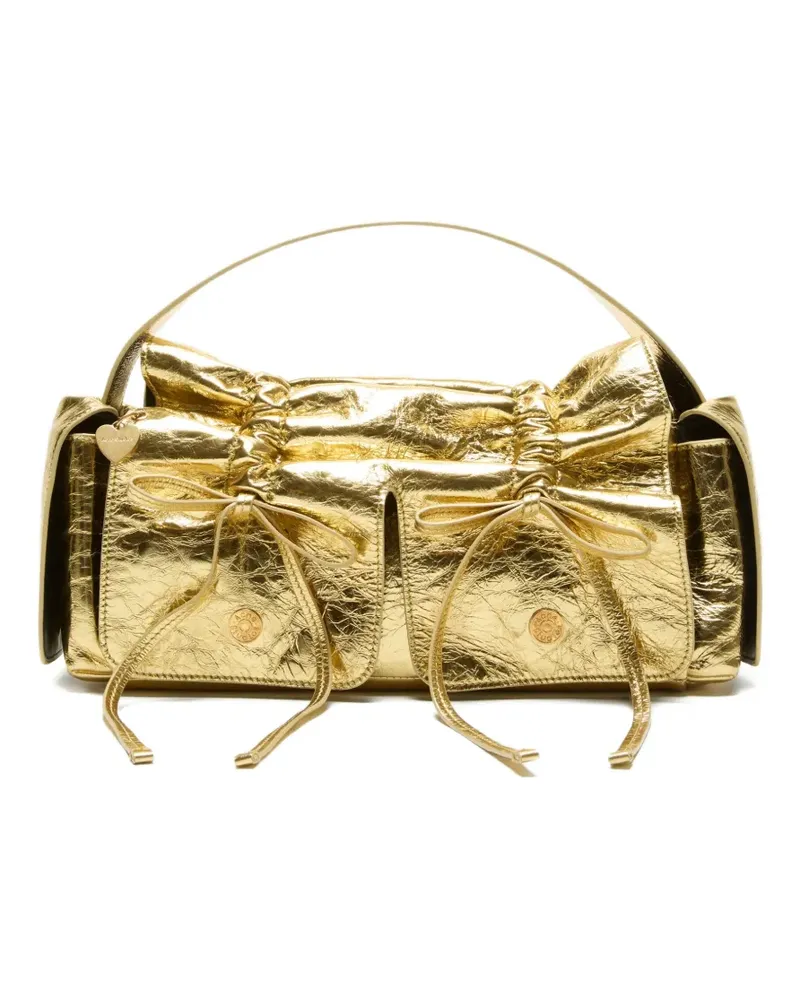 Acne Studios Beuteltasche aus Leder - Gold Gold