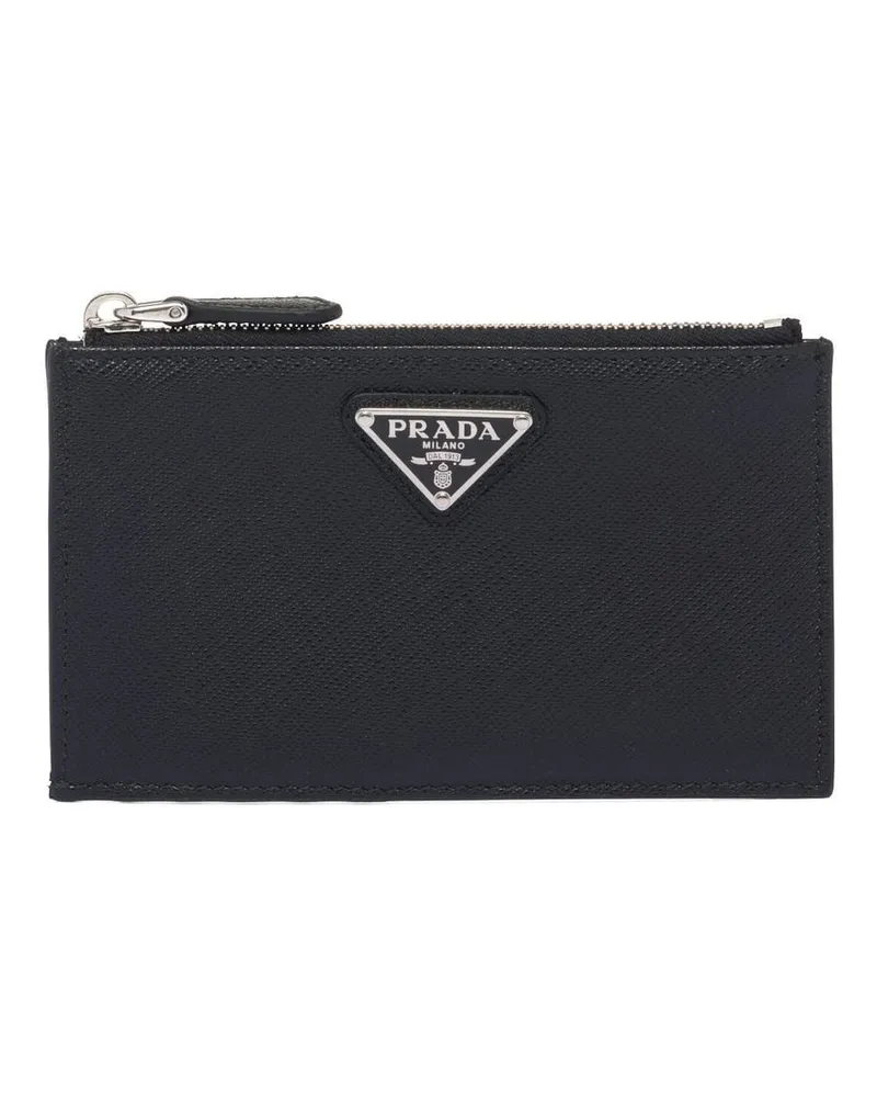 Prada Kartenetui aus Saffiano-Leder - Schwarz Schwarz
