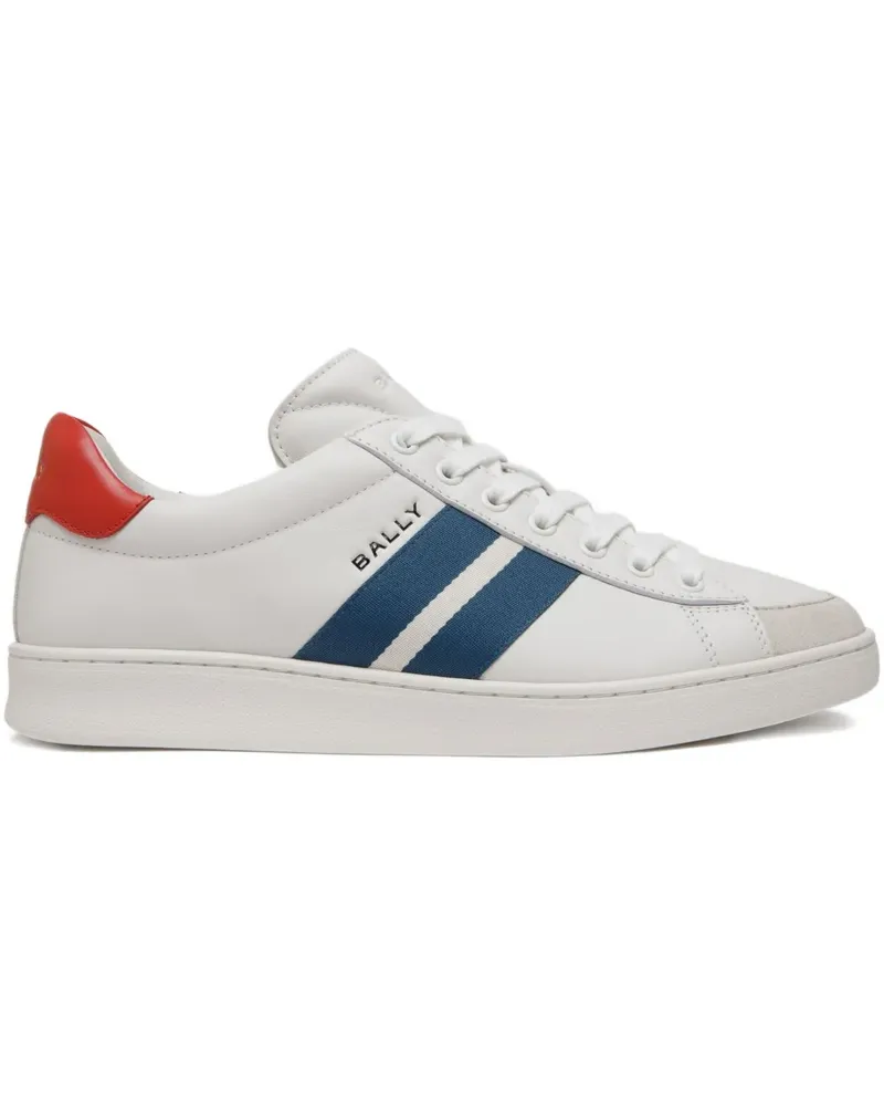 Bally Retro Crest Sneakers mit Streifen - Weiß Weiß