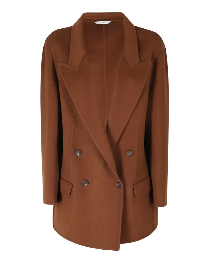 Hevò Acayadw double-breasted coat - Braun Braun