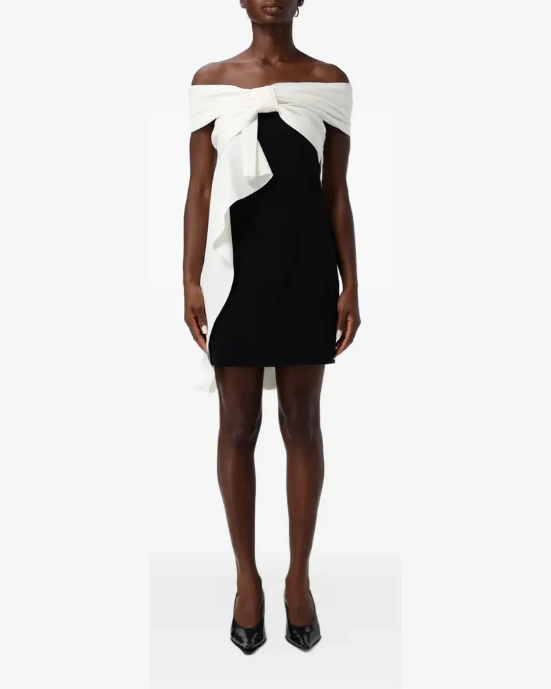 MSGM Schulterfreies Kleid - Schwarz Schwarz