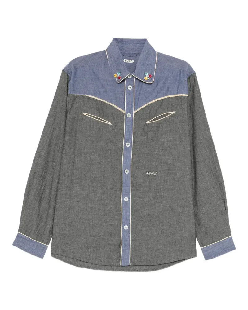 BODE braid chambray shirt - Grau Grau