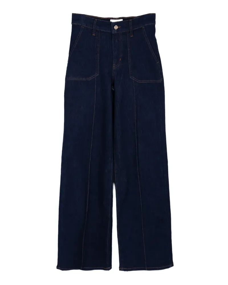 Frame Denim Le Slim Palazzo Jeans mit Biesen - Blau Blau