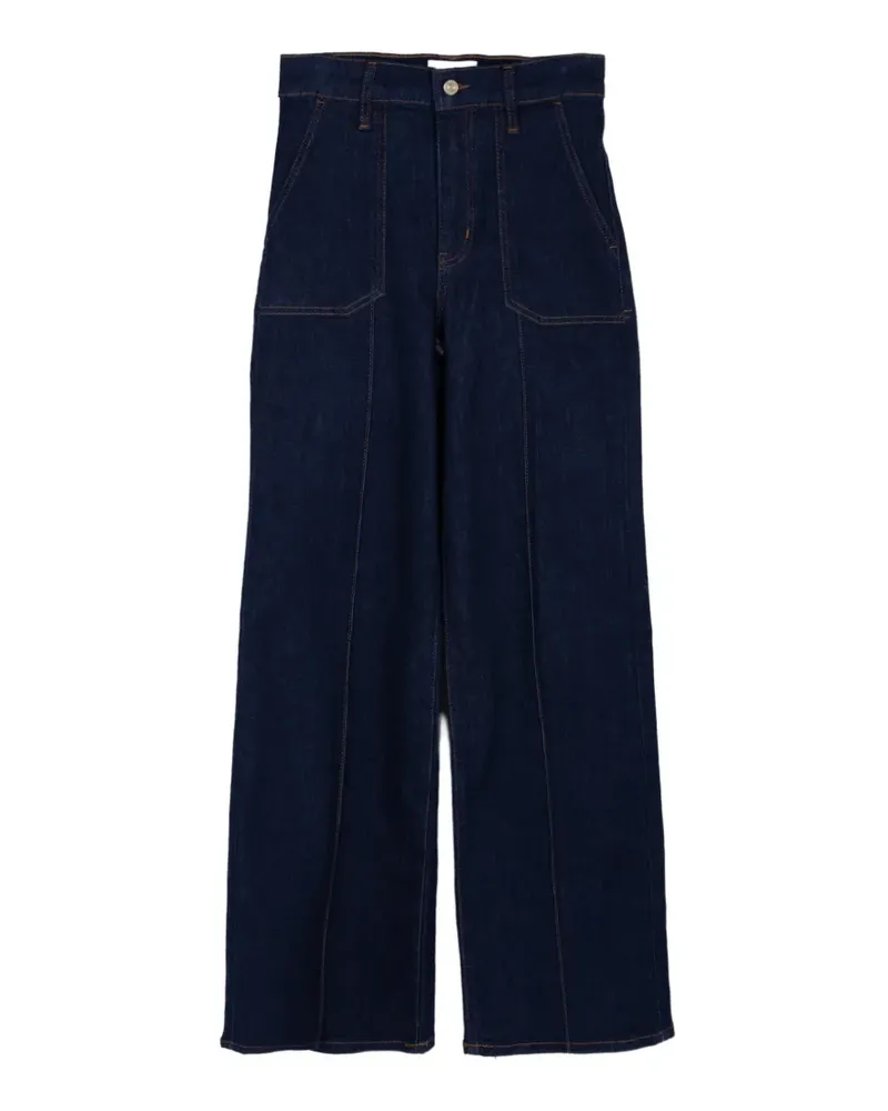 Frame Denim Le Slim Palazzo Jeans mit Biesen - Blau Blau