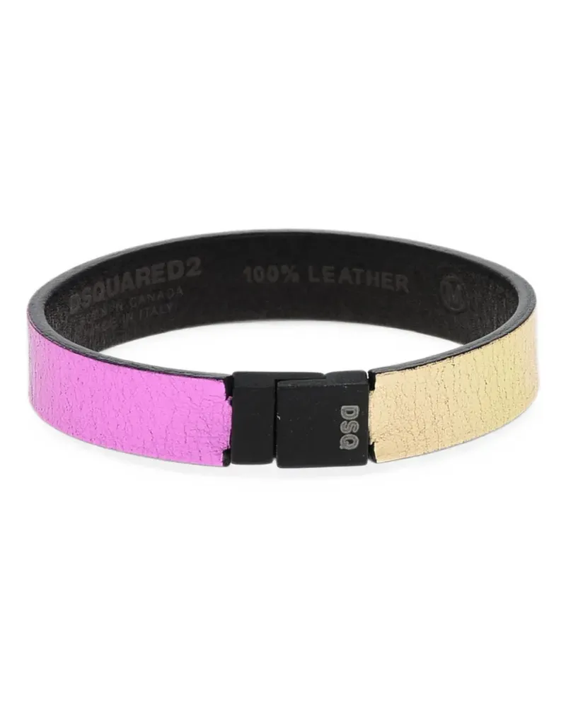 Dsquared2 Armband im Metallic-Look mit Logo-Gravur - Rosa Rosa