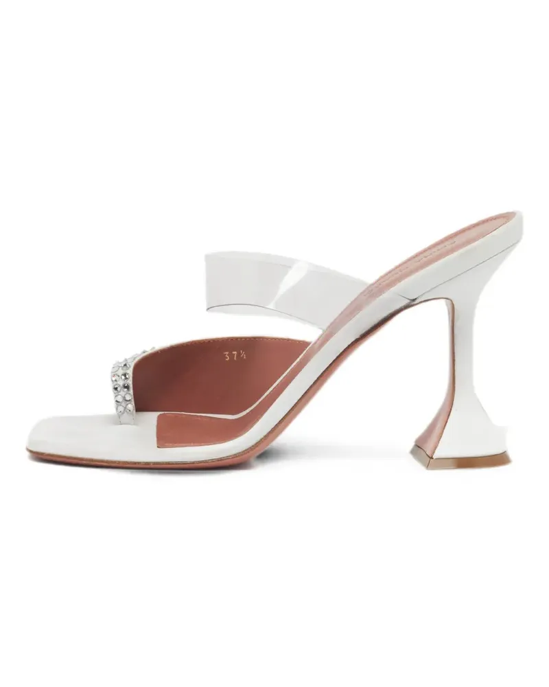 Amina Muaddi Paloma Sandalen mit Kristallen - Weiß Weiß