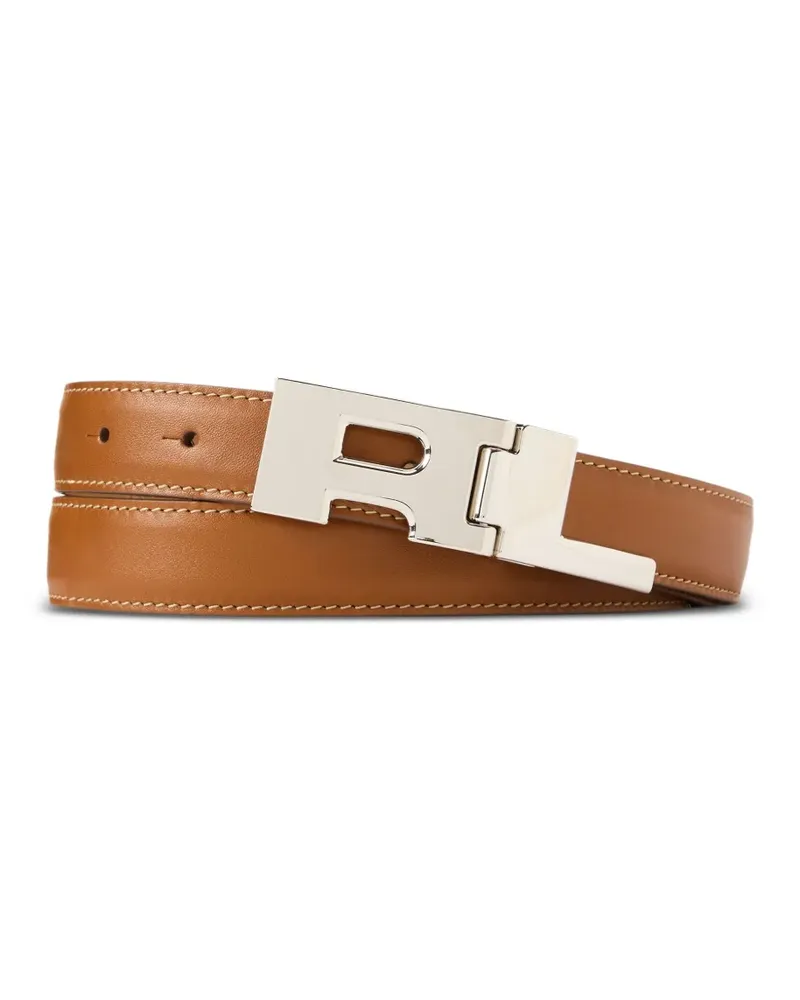 Ralph Lauren Ledergürtel mit Logo-Schild - Braun Braun