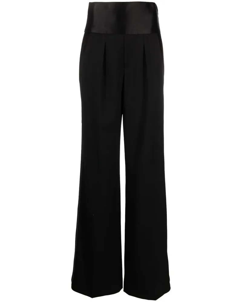 Tom Ford High-Waist-Hose mit weitem Bein - Schwarz Schwarz