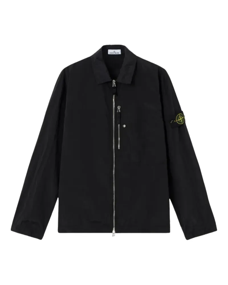 Stone Island zip overshirt jacket - Schwarz Schwarz