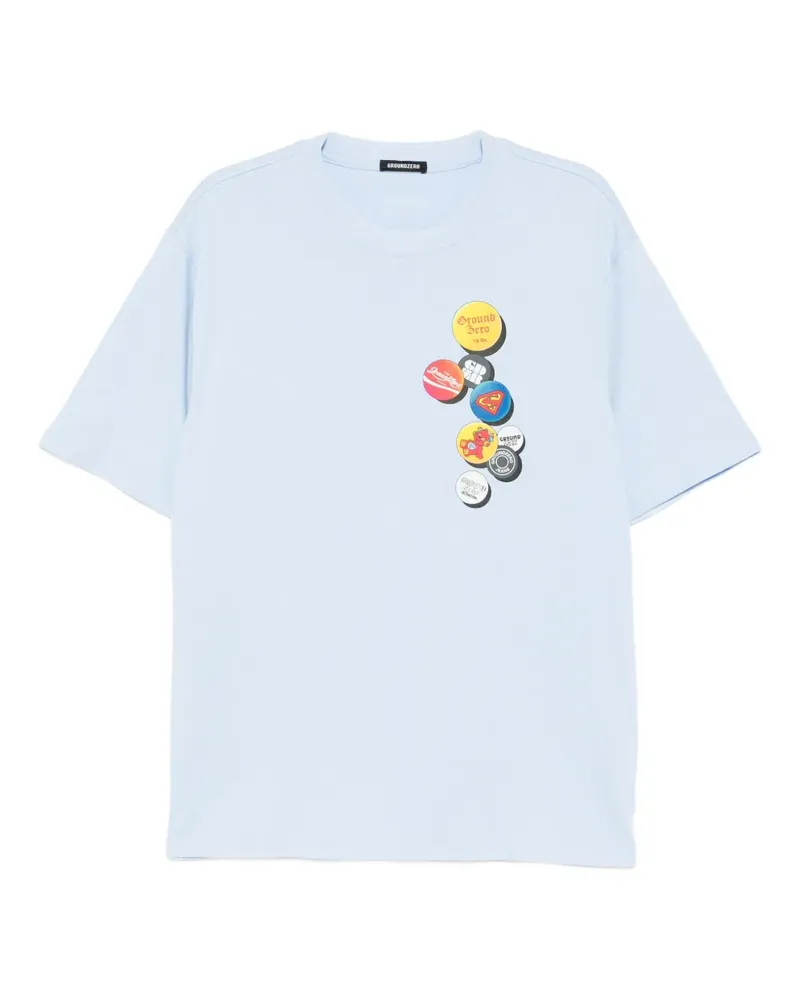 Ground Zero T-Shirt mit Print - Blau Blau