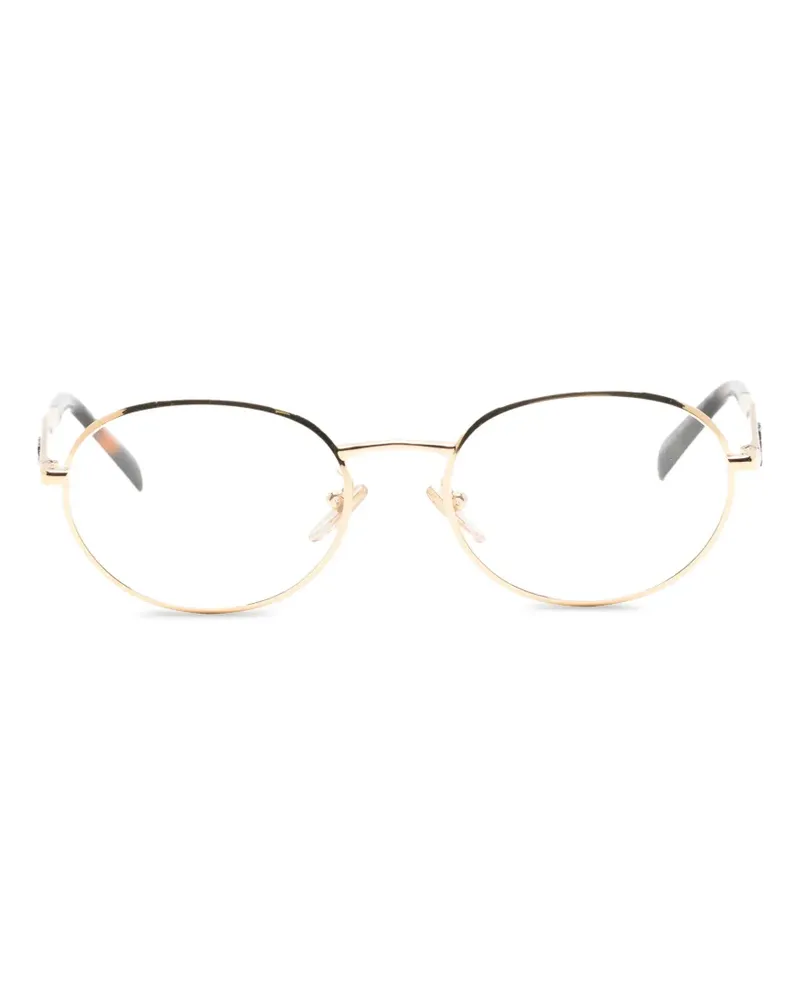Prada Brille mit ovalem Gestell - Gold Gold