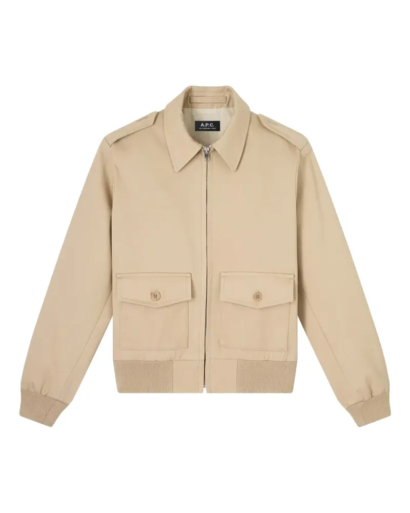 A.P.C. Milesa button pockets jacket - Nude Nude
