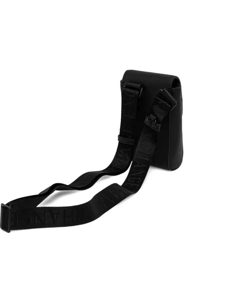 Armani Exchange logo-plaque shoulder bag - Schwarz Schwarz