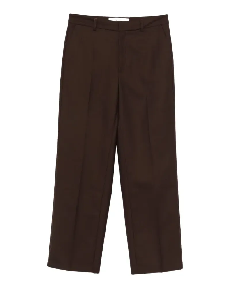 Séfr pressed-crease tailored trousers - Braun Braun