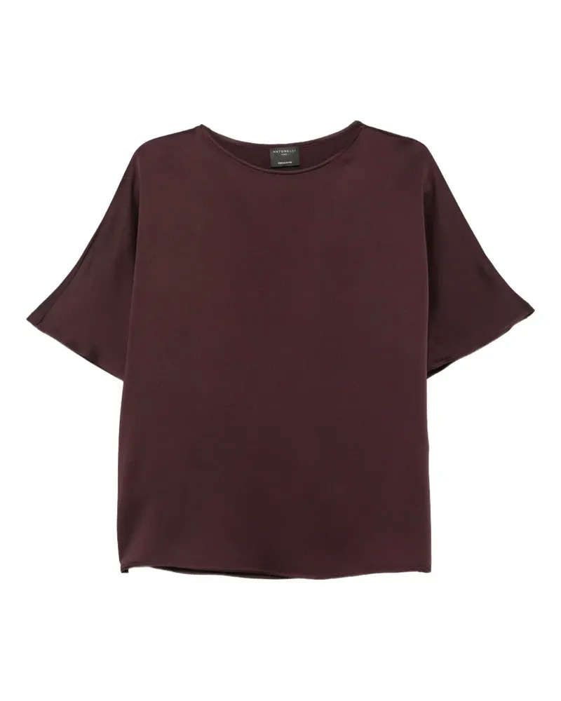 Antonelli Firenze Angiolieri satin-finish short-sleeve T-shirt - Violett Violett