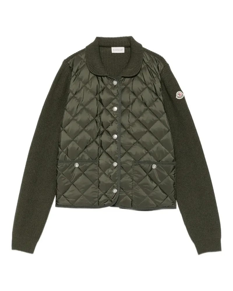 Moncler diamond-quilted puffer jacket - Grün Grün