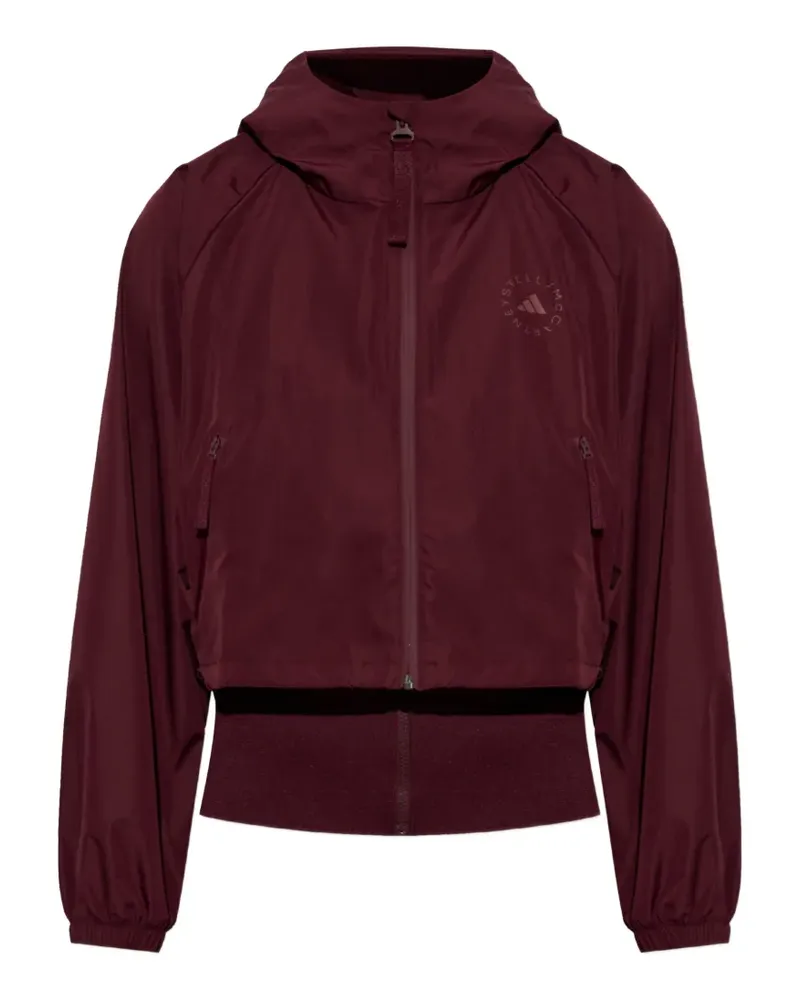 adidas x by Stella McCartney Kapuzenjacke mit Logo-Print - Rot Rot