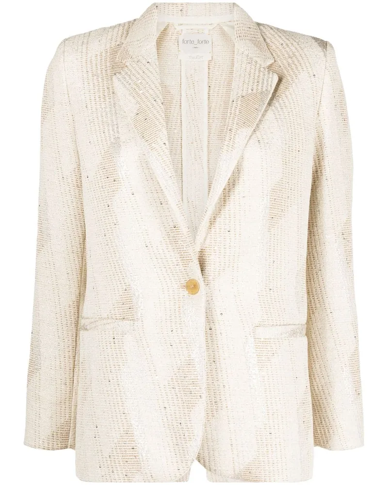 forte_forte Blazer mit Pailletten Nude