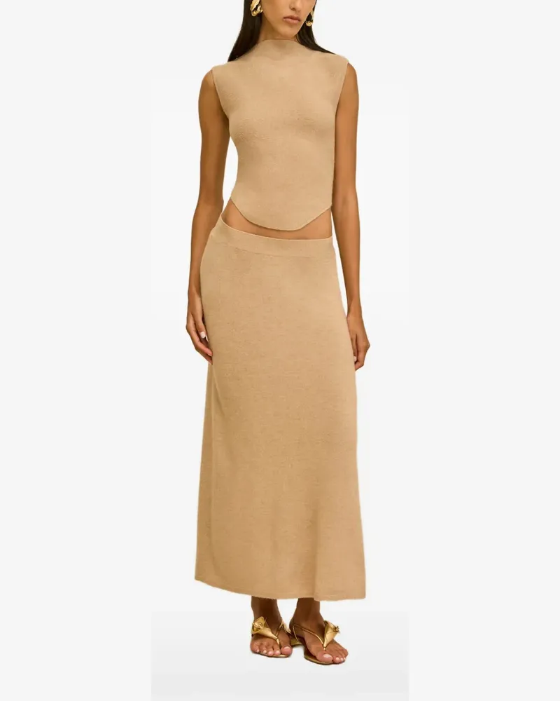 Cult Gaia Romma Strickoberteil - Nude Nude