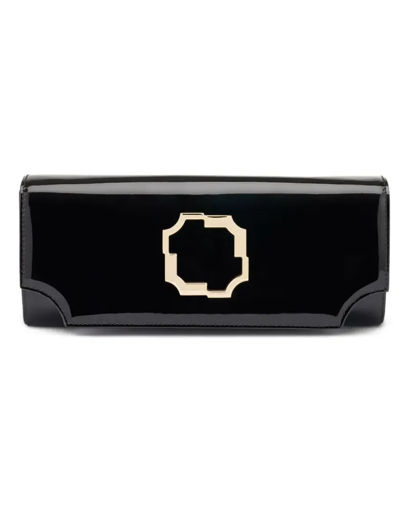 Malone Souliers Vivien Clutch aus Lackleder - Schwarz Schwarz