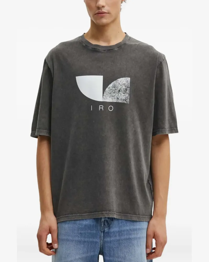 IRO T-Shirt mit Print - Schwarz Schwarz