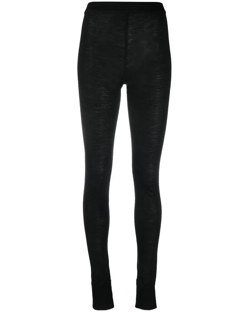 Jil Sander Leggings mit Logo-Print - Schwarz Schwarz