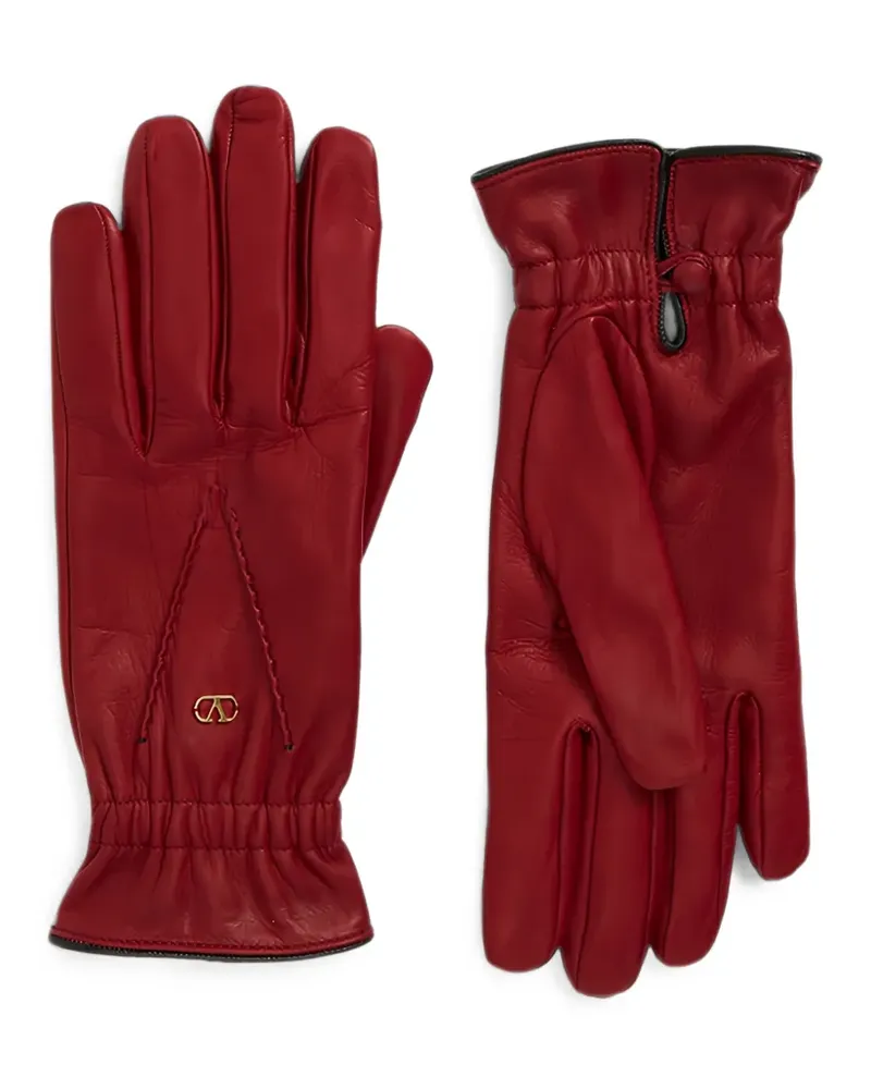Valentino Garavani Handschuhe mit VLogo - Rot Rot