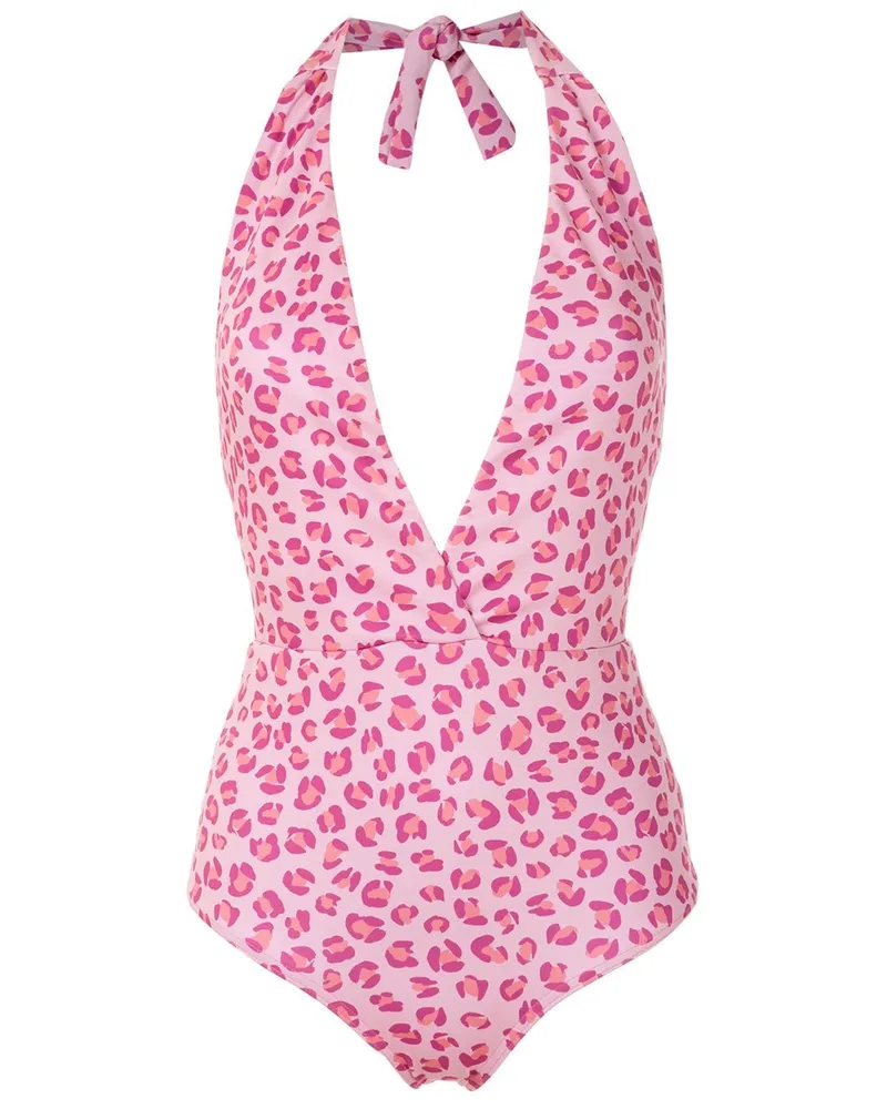 Amir Slama Badeanzug mit mit Leoparden-Print - Rosa Rosa
