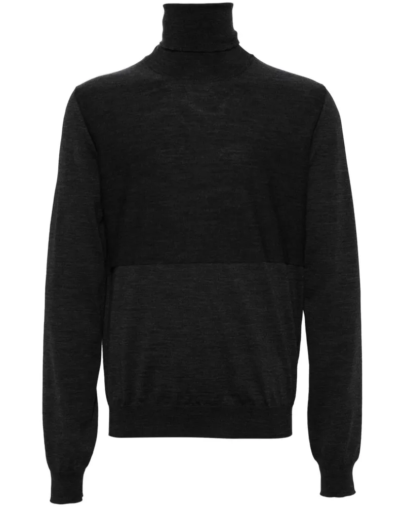 Jil Sander Klassischer Merinopullover - Grau Grau