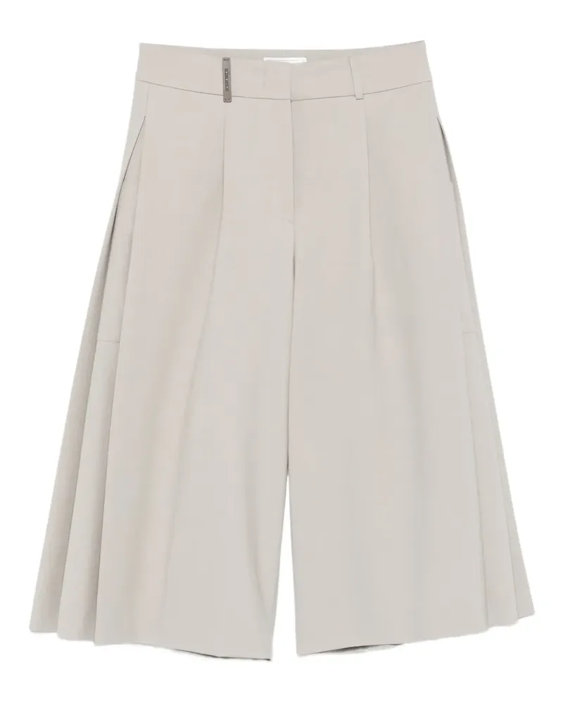 Peserico Cropped-Hose mit Bundfalten - Grau Grau