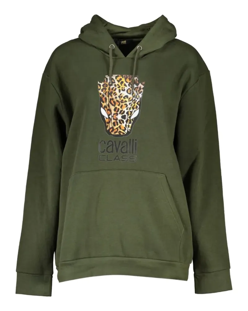 Roberto Cavalli leopard-print hoodie - Grün Grün