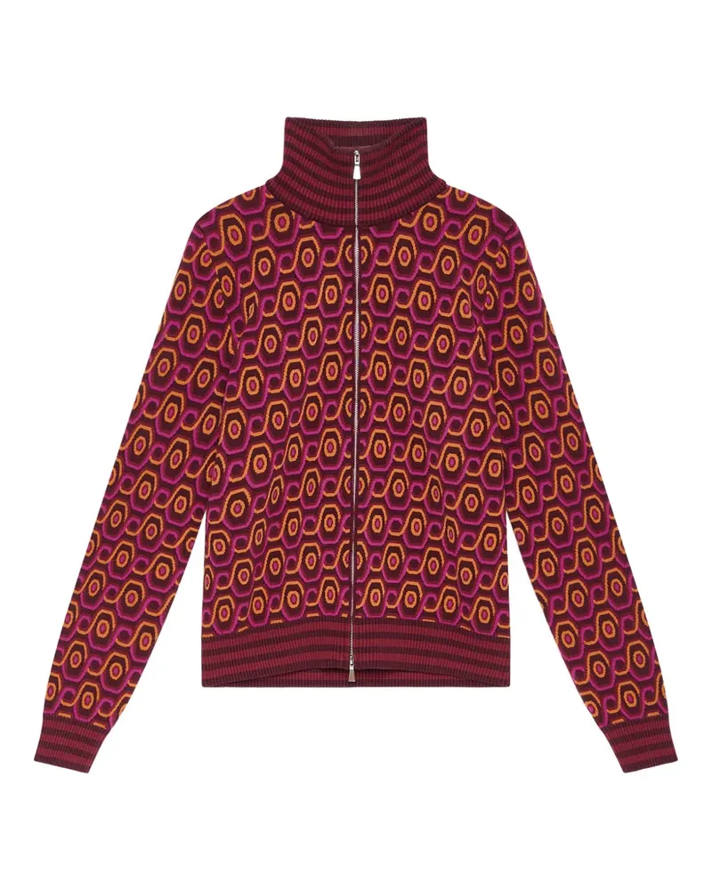 Maliparmi Geometrisch gemusterter Cardigan - Rot Rot