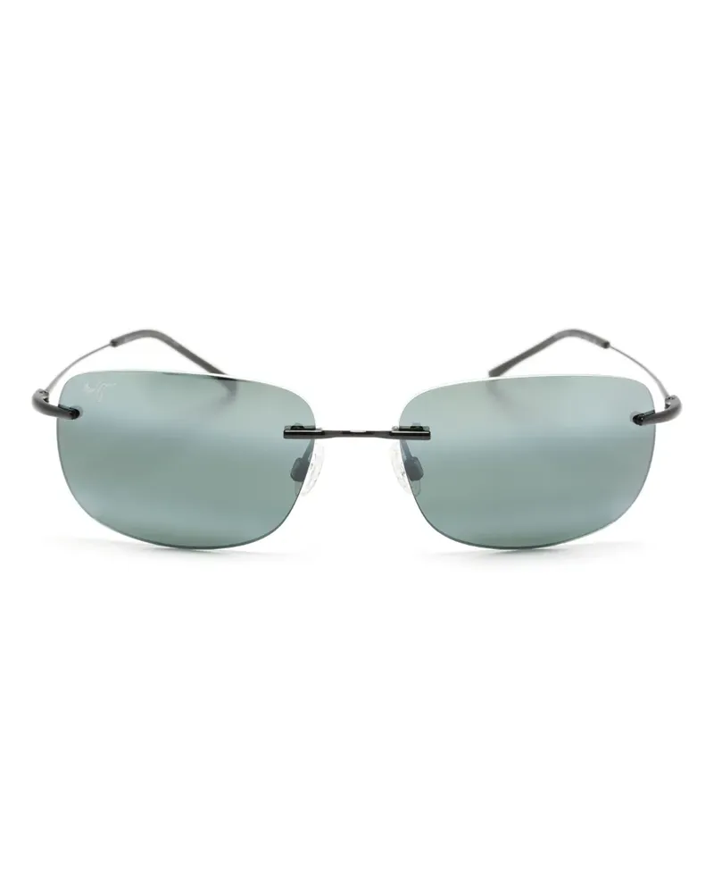 Maui Jim Ohai Sonnenbrille mit eckigem Gestell - Schwarz Schwarz