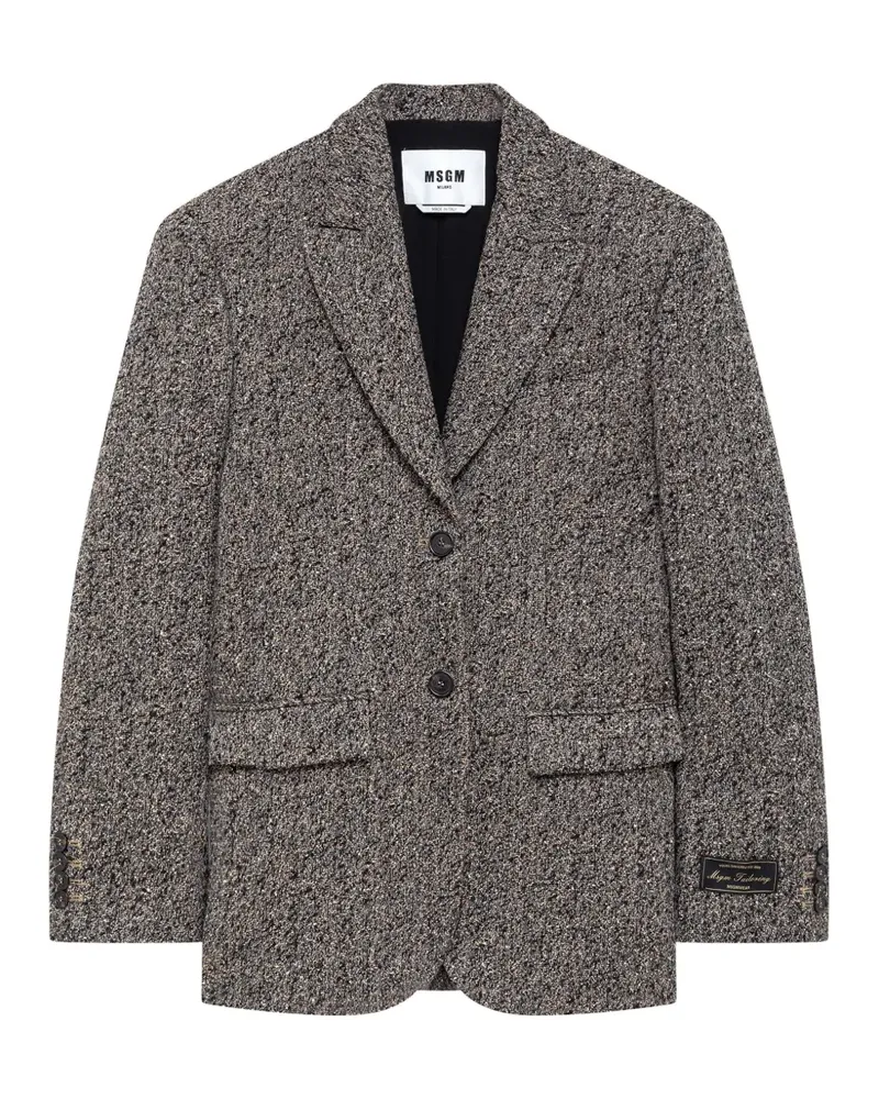 MSGM Einreihige Jacke - Grau Grau