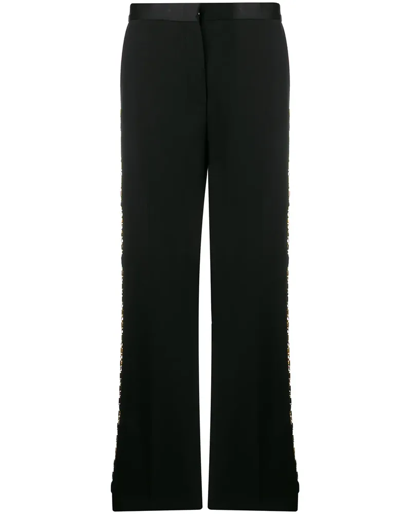 Versace Hose mit Greca-Kette - Schwarz Schwarz