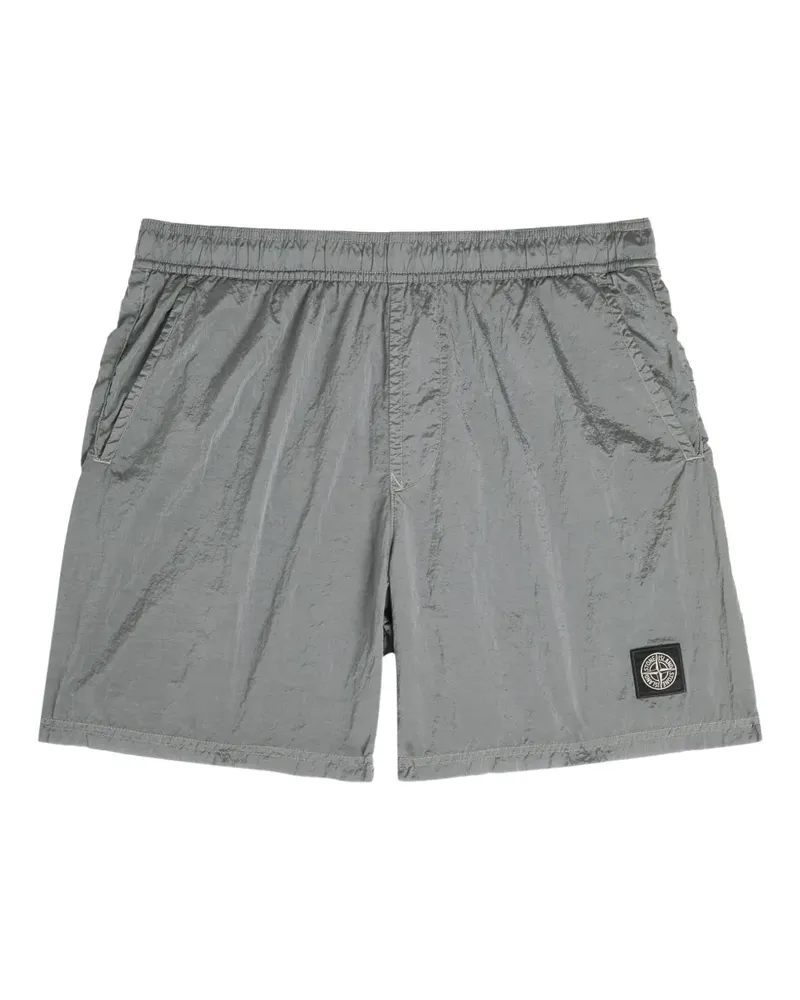 Stone Island logo-patch swim shorts - Grau Grau