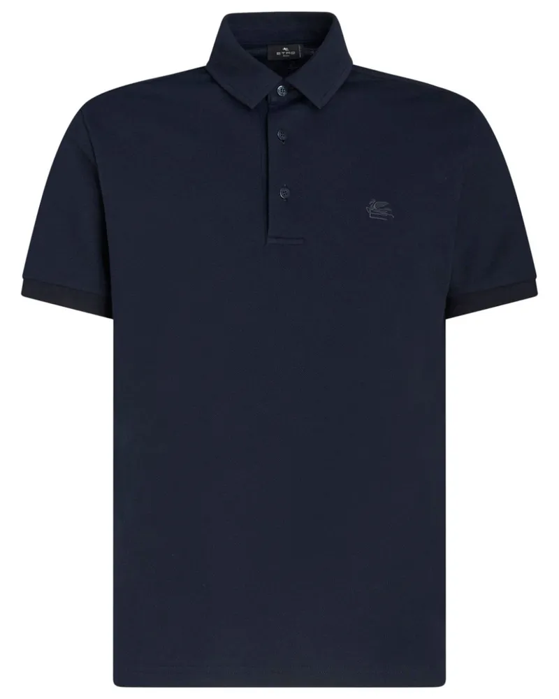 Etro Poloshirt mit Pegaso-Stickerei - Blau Blau